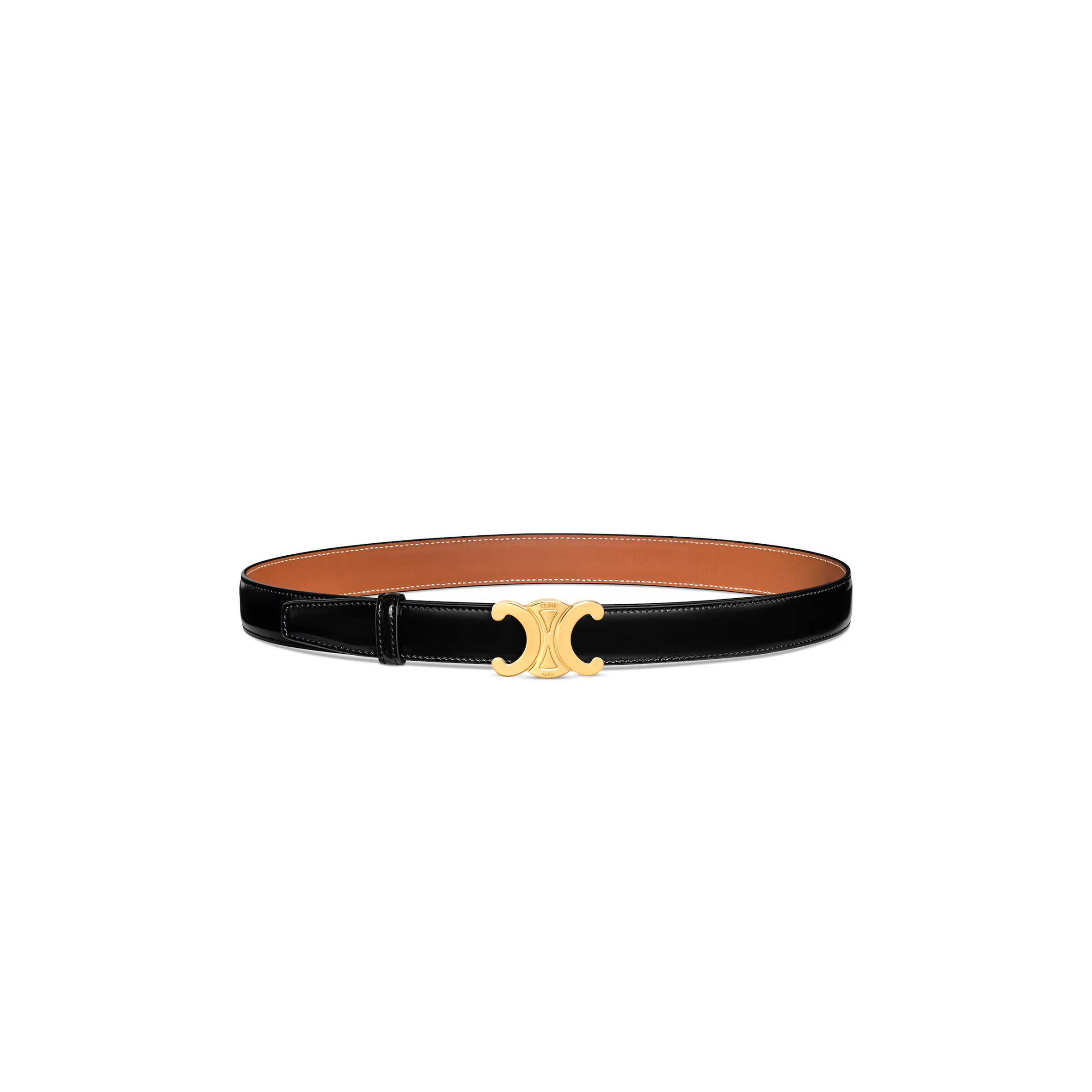 CELINE BELT TRIOMPHE BUCKLE & REVERSIBLE STRAP 25MM 45BND6ATZ.35OR